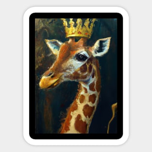 Giraffe with a Crown Sticker